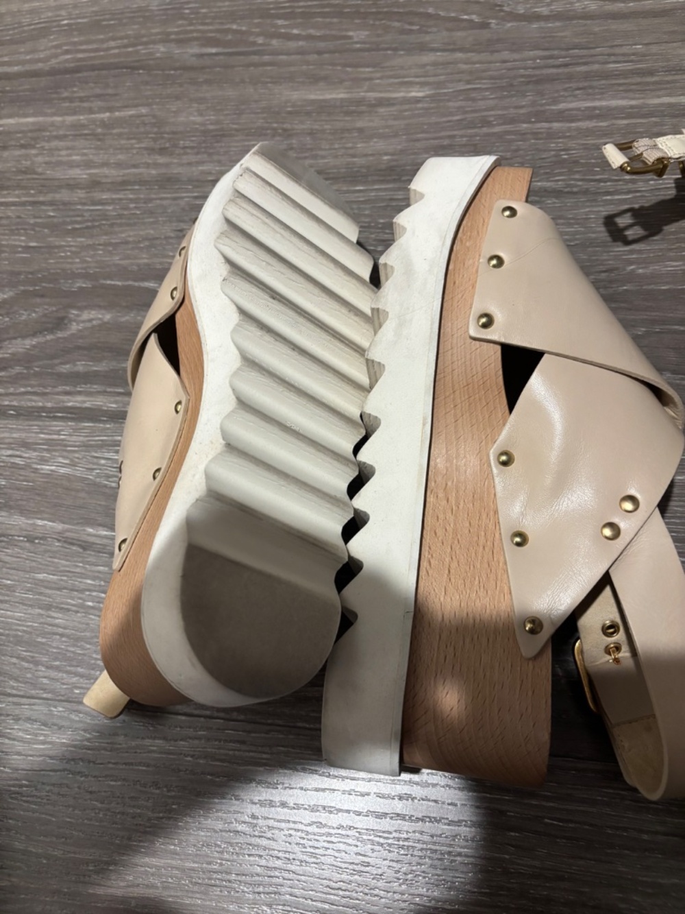 Stella McCartney Women's Tan and Cream Sandals - Picture 3 of 3